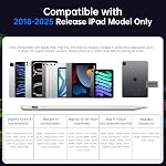 Pour Apple Pencil (2018-2026), Stylus stylo pour ipad avec le rejet de la paume, charge rapide, sensibilité au silence, pour iPad 11/10/9/8/7/6th Gen, Pro 13"/12.9"/11"/M4, Air 7/6/5/4/3/M3/M2, Mini 7/6/5th (Blanc) ► Charge rapide, Sensibilité à l'huile, pour iPad 11/10/9/8/7/6th