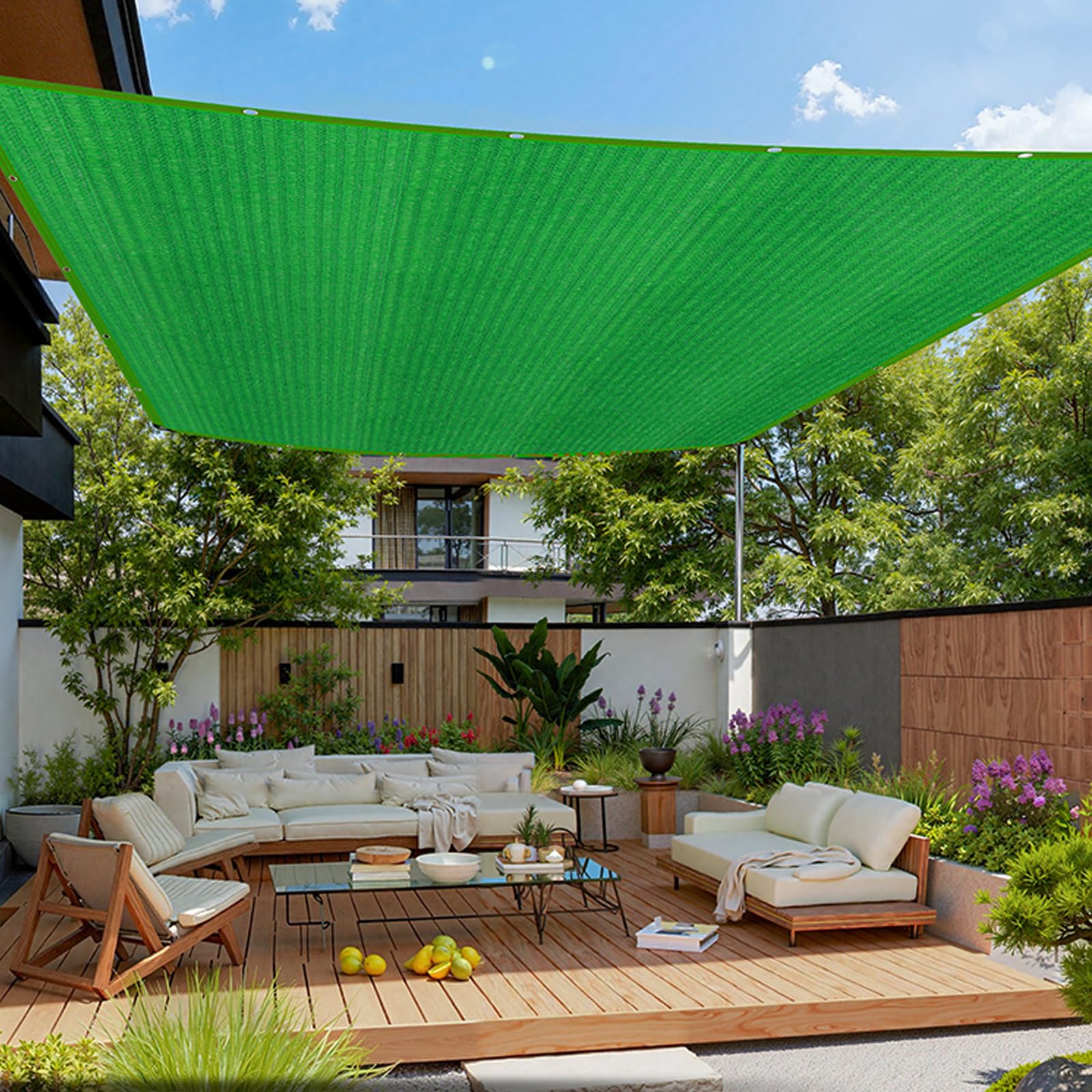 Tela Sombra,2.2x5.2 m,Malla Sombreo Exterior,Sombra Jardin,Toldo Rafia 90% Resistente a los Rayos UV,para pérgolas,Balcones,Plantas,invernaderos,Coches,gallineros, Exteriores,graneros y casetas para