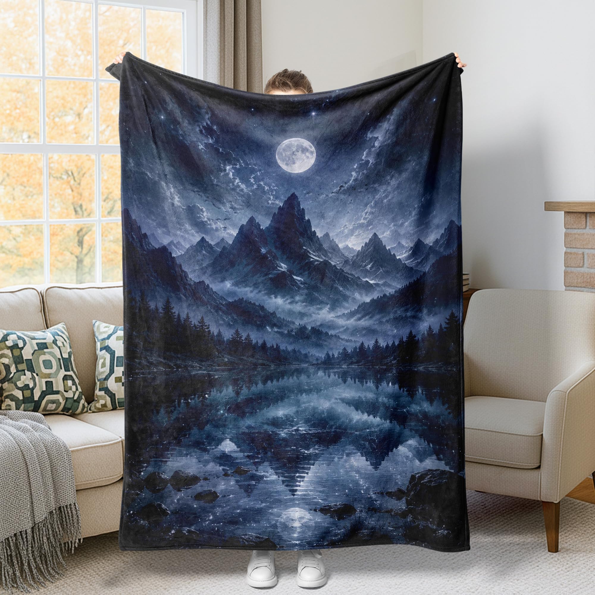 Couverture pelucheuse contre le froid idéale pour grand lit et canapé