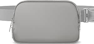 Extra Long Strap Fanny Pack, 60 Inch Max Adjustable Plus Size Crossbody Bag, Extended Length Waist Bag, Everywhere Belt Bag 1L, Grey