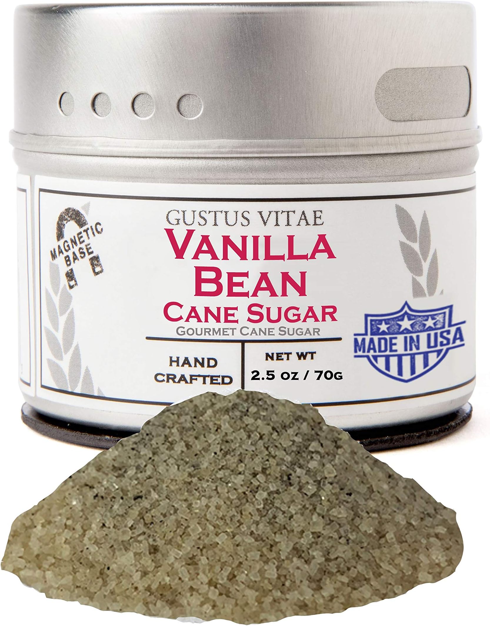 Gustus Vitae, Cane Sugar, Vanilla Bean, 2.5 oz (70 g)