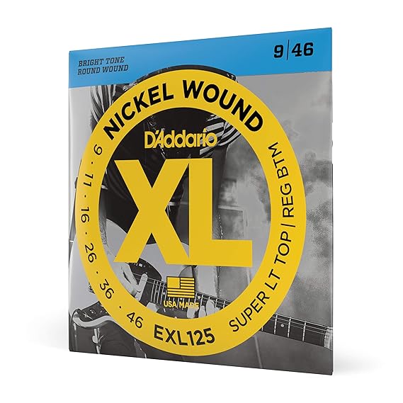D'Addario EXL125 Nickel Wound 9-46 Super Light Electric Guitar Strings