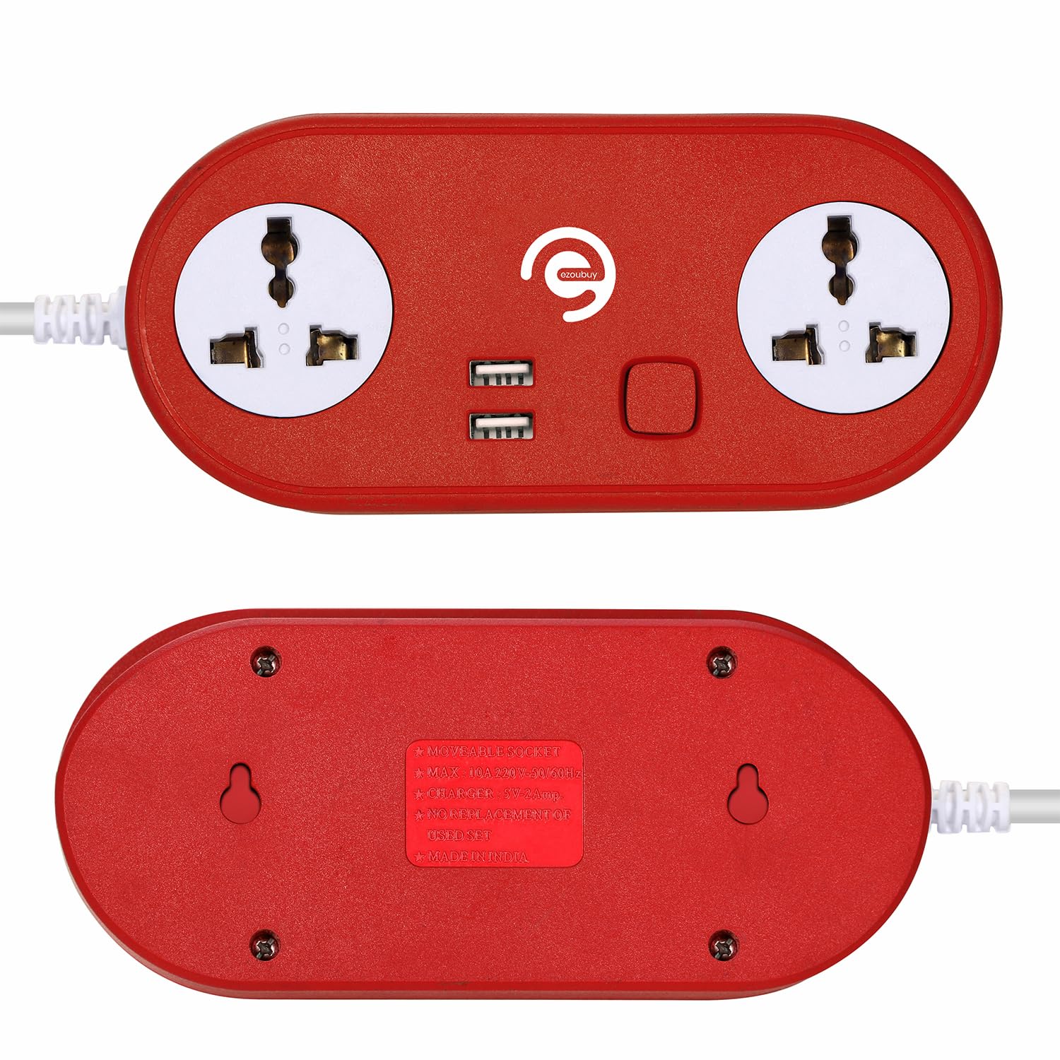 See full amazon price history chart for ezoubuy Heavy Duty Extension Board with USB | 6V-2.4 Amp | 2 Socket & 2 USB Charging Ports | Multipurpose | Multi Plug Socket with Safety Shutter | Versatile | Red | 2.5 Metre | Pack of 1 ezoubuy Heavy Duty Extension Board with USB | 6V-2.4 Amp | 2 Socket & 2 USB Charging Ports | Multipurpose | Multi Plug Socket with Safety Shutter | Versatile | Red | 2.5 Metre | Pack of 1 (B0D585KN2Z) Amazon Price History, Amazon Price Tracker