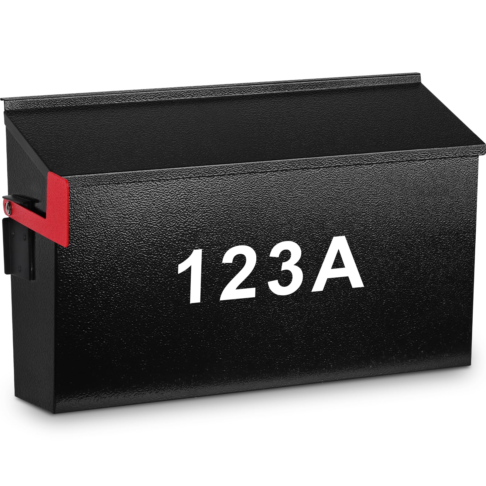 Photo 1 of KYODOLED Wall Mount Mailbox - Galvanized Steel, Large Capacity, Black