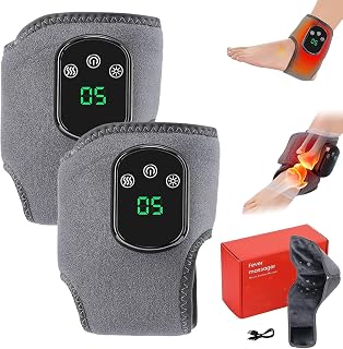 Foot for Massage, Triple Technology Foot Massager Ankle, Wireless & Portable Heated Ankle Wrap with 3 Speed & 5 Temperature