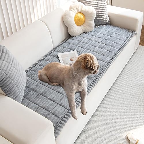Fundas de sofá antideslizantes y mullidas para mascotas, fundas de cojín lavables para perros grandes