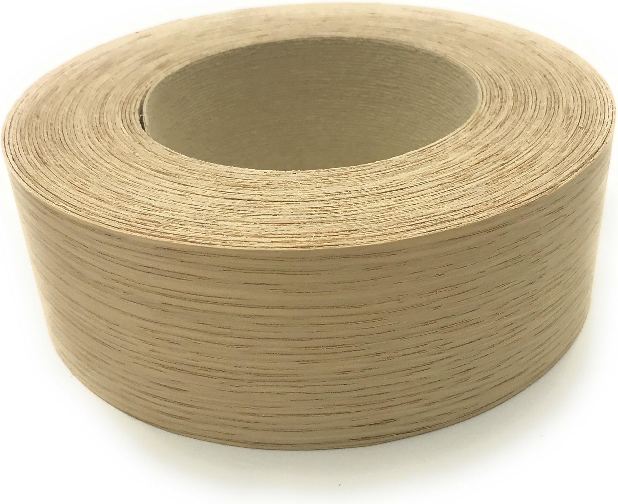Edge Supply White Oak 3/4 in x 50 ft Roll – Pre-Glued Iron On Wood Veneer Tape – Wood Veneer Edge Banding Tape with Hot Melt Adhesive, Smooth Sanded Finish Ideal for Furniture & DIY, Made in USA
