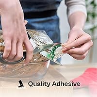 Vista 5 de PackagingSuppliesByMail PSBM Cinta selladora de bolsas de polietileno, azul, 3/8 pulgadas x 180 yardas, paquete de 96, 2.3 mil, cinta selladora