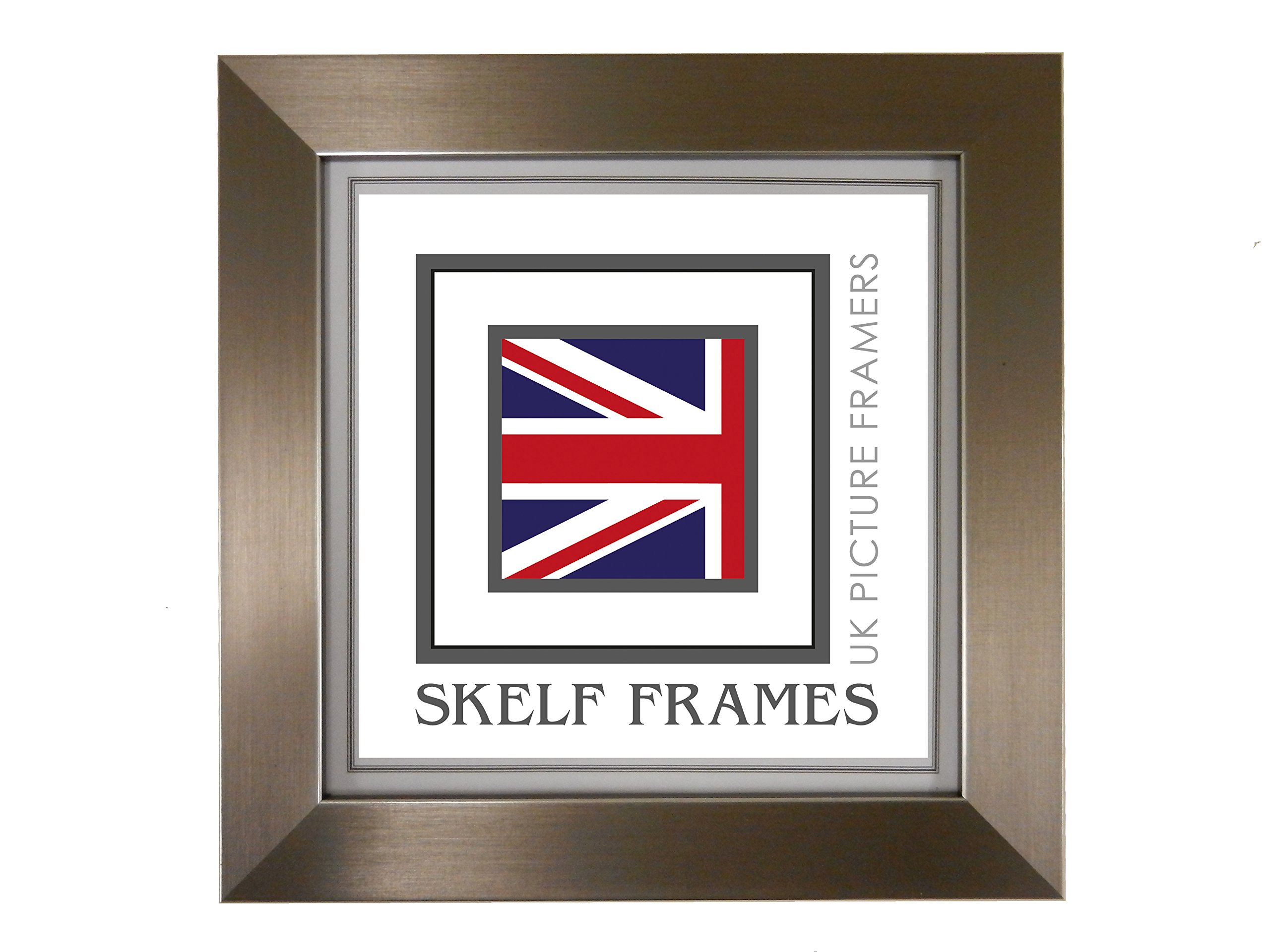 Skelf Frames Pewter 16Cm X 16Cm Picture Photo Frame With Glass (Pewter)