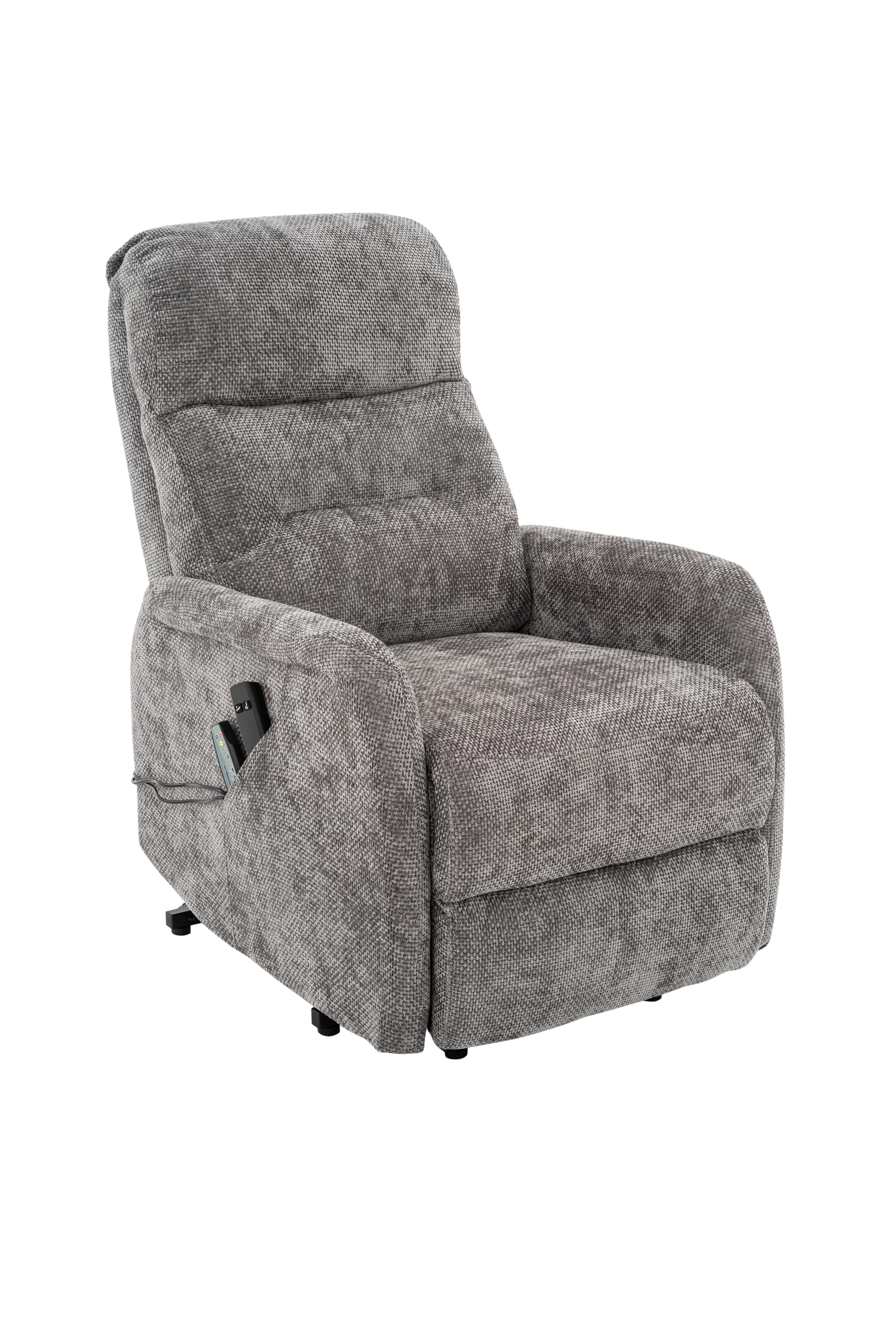 ASTAN HOGAR Sillón Relax con Función Auto-Ayuda (Levanta Personas) y reclinación eléctrica. Masaje y Termoterapia, Tapizado en Chenilla, Modelo Alma AH-AR10600GR