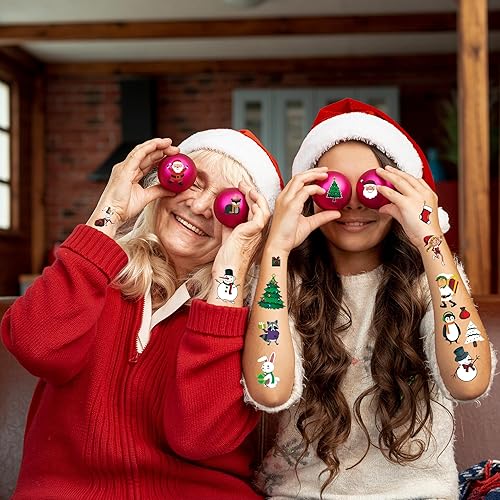 Miniatura 7 de 88 tatuajes temporales de Navidad para niños, rellenos de calcetines de Navidad, regalos de decoración de fiesta, suministros para niños y niñas