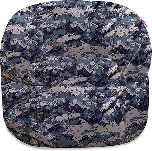 Miniatura 436 de Posh Creations Puf estructurado cómodo para jugar, leer y ver la televisión, Malibu Lounge, tela de lona para colorear, criaturas Criaturas de tela