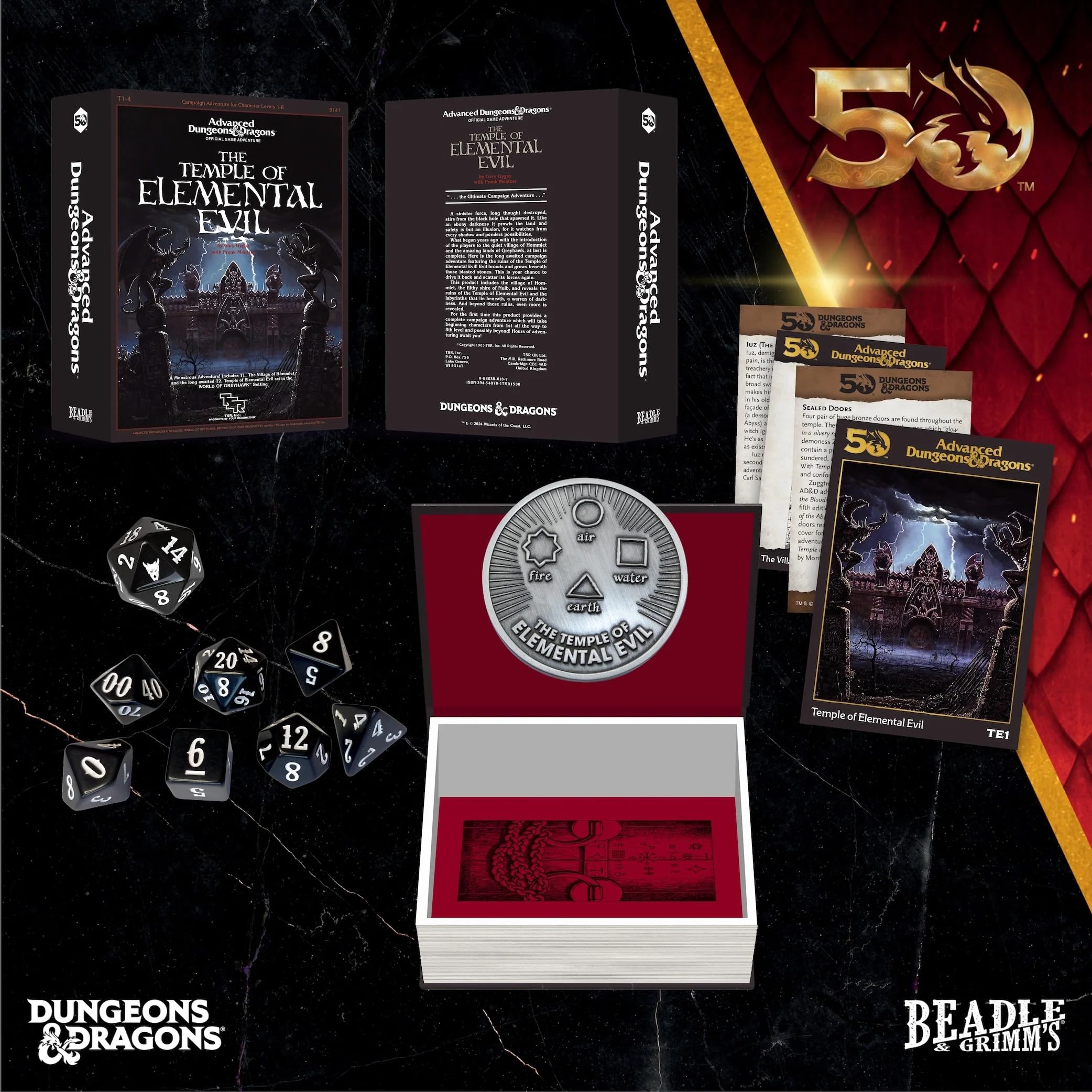 Beadle & Grimm's Juego de dados y accesorios - El Templo del Mal Elemental