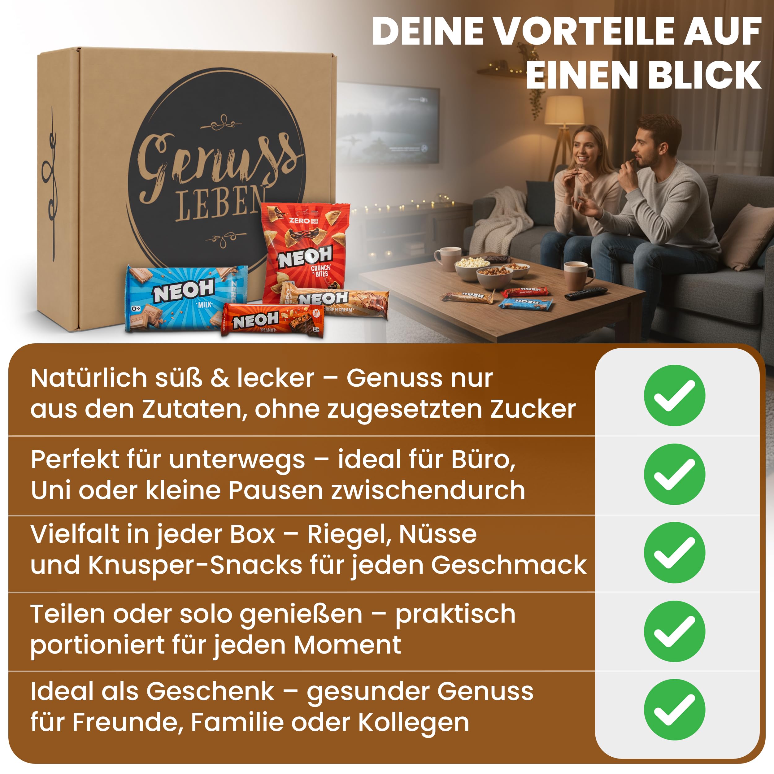 Genusslebenbox 500 g zuckerfreie Geschenkbox