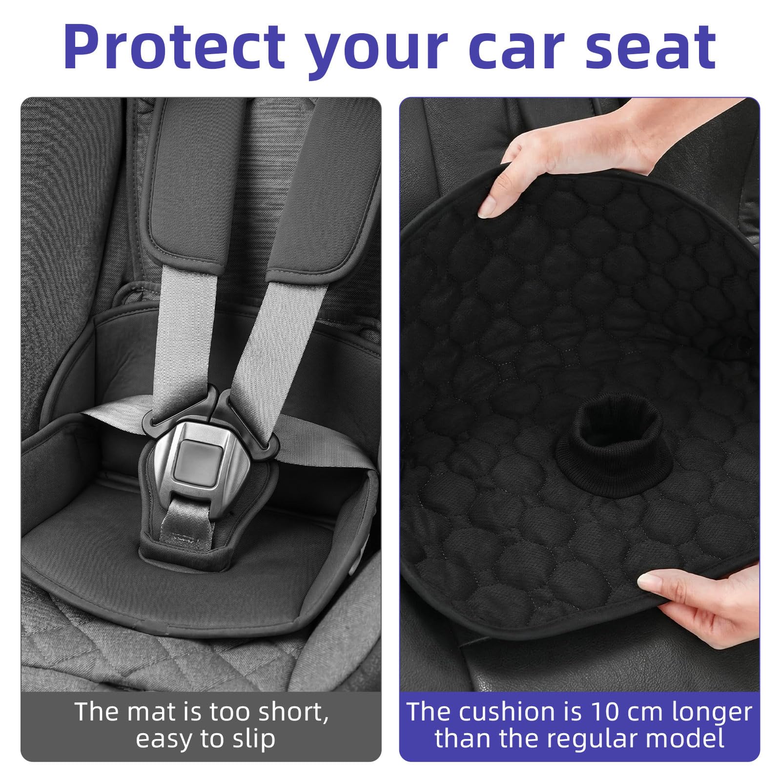 2 Piezas de la Silla Protectora Del Coche de la Silla de Niños Impermeable, con 3 Piezas Alfombras de Hombro Asiento para Niños para Cacerolas Entrenamiento Ajuste Todas Las Tallas Asientos de Coche
