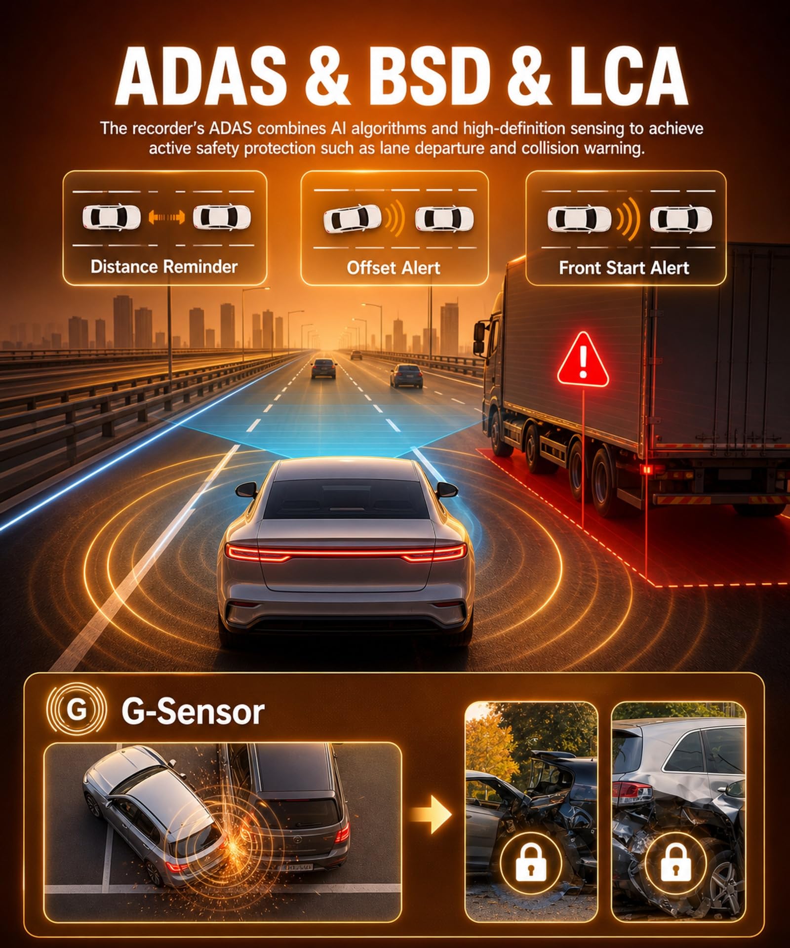 Rimoody Dashcam 4K con GPS, Doppia Telecamera Auto 3.16 Pollici, 4K Frontale + 2K Posteriore, Angolo 150°+120°, WiFi Dual-Band 2.4/5.8GHz, ADAS, Registrazione Ciclica, G-Sensor, Include Scheda 64GB