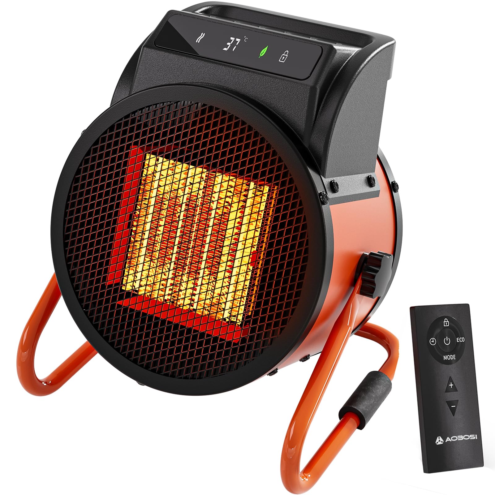 Stufetta Elettrica 3000W - Termoventilatore e Radiatore a Ceramica PTC - Calore Immediato in 3s con Telecomando e Termostato, Perfetto per Casa, Ufficio, Officina