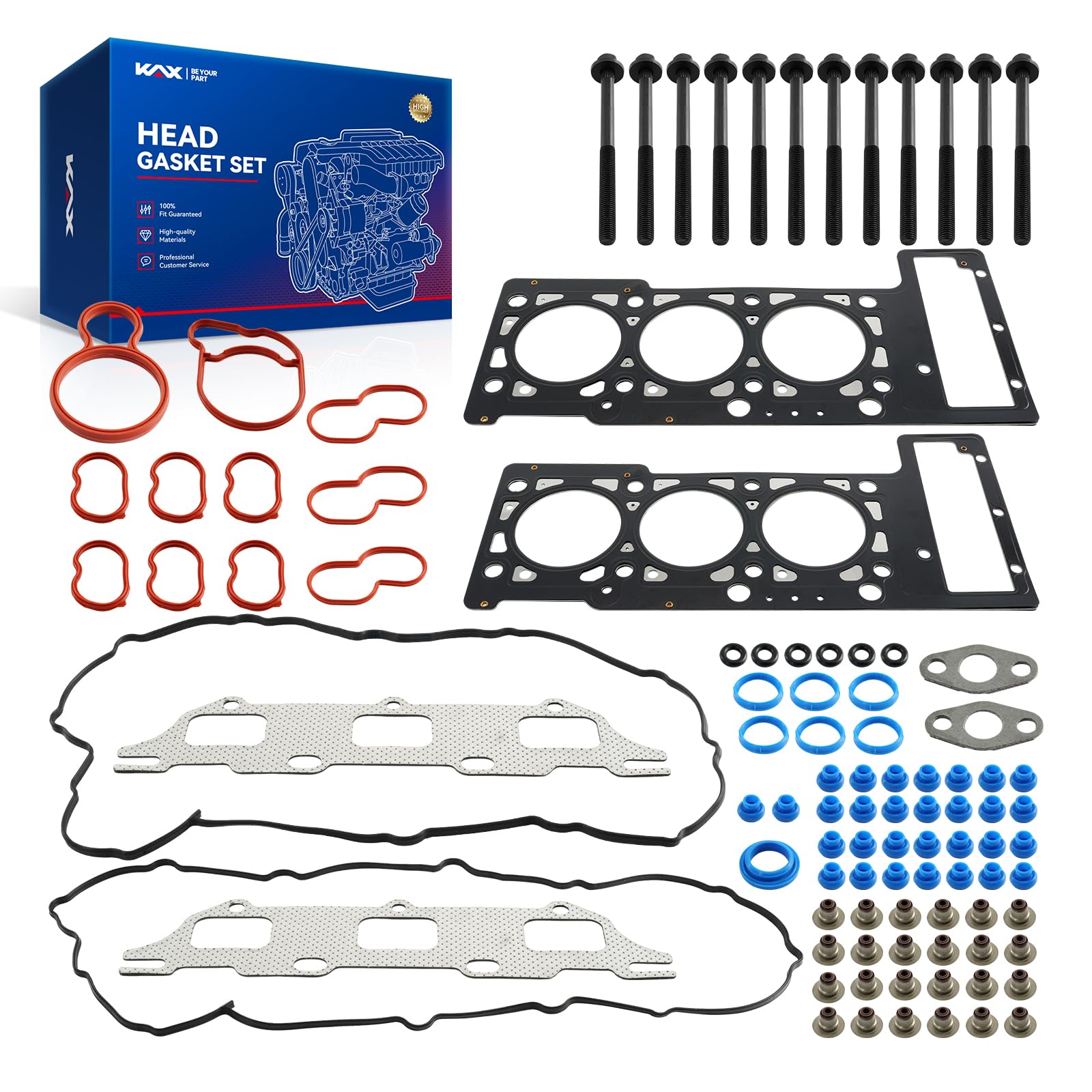 KAX Head Gasket Set for Chrysler 300 2005-2010 2.7L, Sebring 2001-2010 2.7L