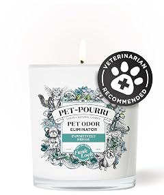 Pet-Pourri Pawsitively Fresh Pet Odor Deodorizer Candle Burns Up to 45 Hours Aromatherapy Air Freshener with Essential Oils
