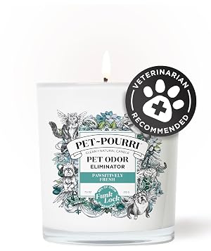 Pet-Pourri Pawsitively Fresh Pet Odor Deodorizer Candle Burns Up to 45 Hours Aromatherapy Air Freshener with Essential Oils