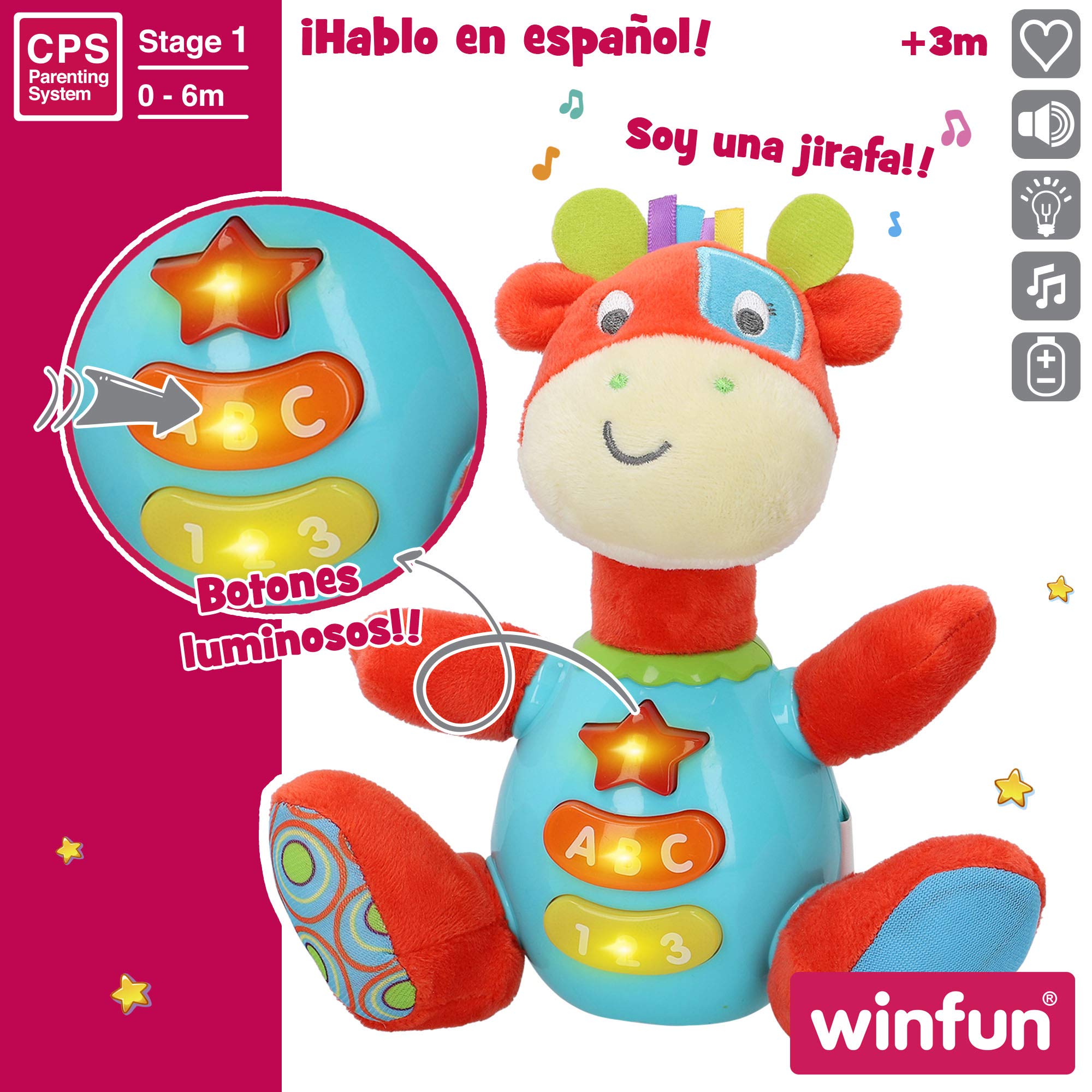Juguete De Jirafa Bailarina Musical De Peluche – Recargable, Interactiva, Canta Y Baila, Para Niños De 1 A 3 Años, Ideal Para Viajes