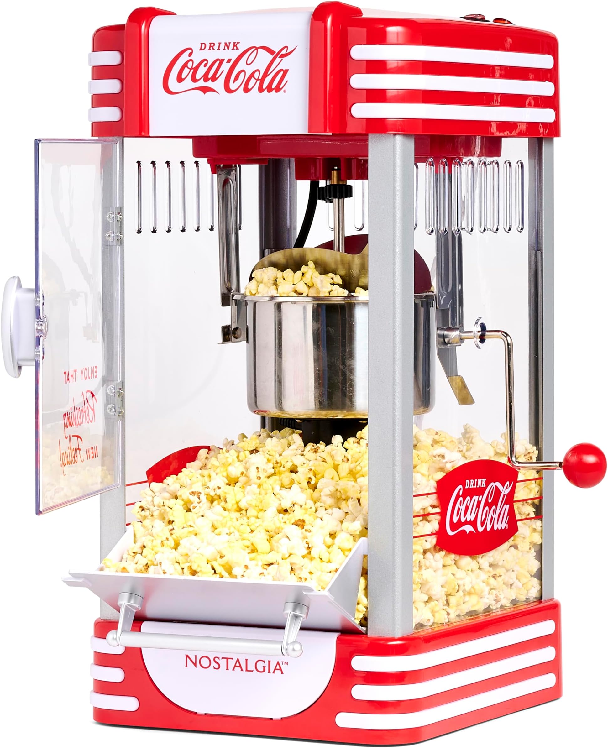 Nostalgia Coca-Cola Popcorn Maker Machine - Professional Tabletop With 2.5 Oz...