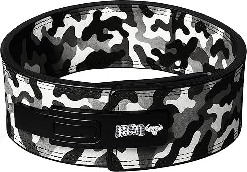 IBRO Cinturón de gimnasio con palanca de levantamiento de pesas  Potencia de 0.315 in, 0.394 in o 0.512 in Cinturones de cuero genuino de alta