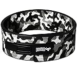 IBRO Powerlifting Lever Gym Belt - Power 10MM Extreme Heavy Duty Genuine Leather Belts - Squats Deadlifts Bodybuilding Weight Lifting IPF Power Lifting Strongman for Men 10mm Grey Camo M