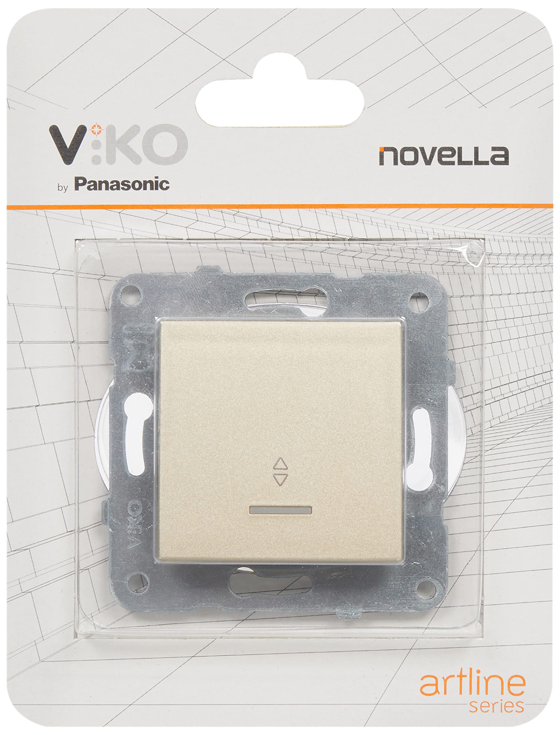 Viko Novella/Trenda Bronz Işik Veavien Mekanizma+Düğme Kapak Çabuk Bağlantı Çarpma Karşıtı Çocuk Korumalı
