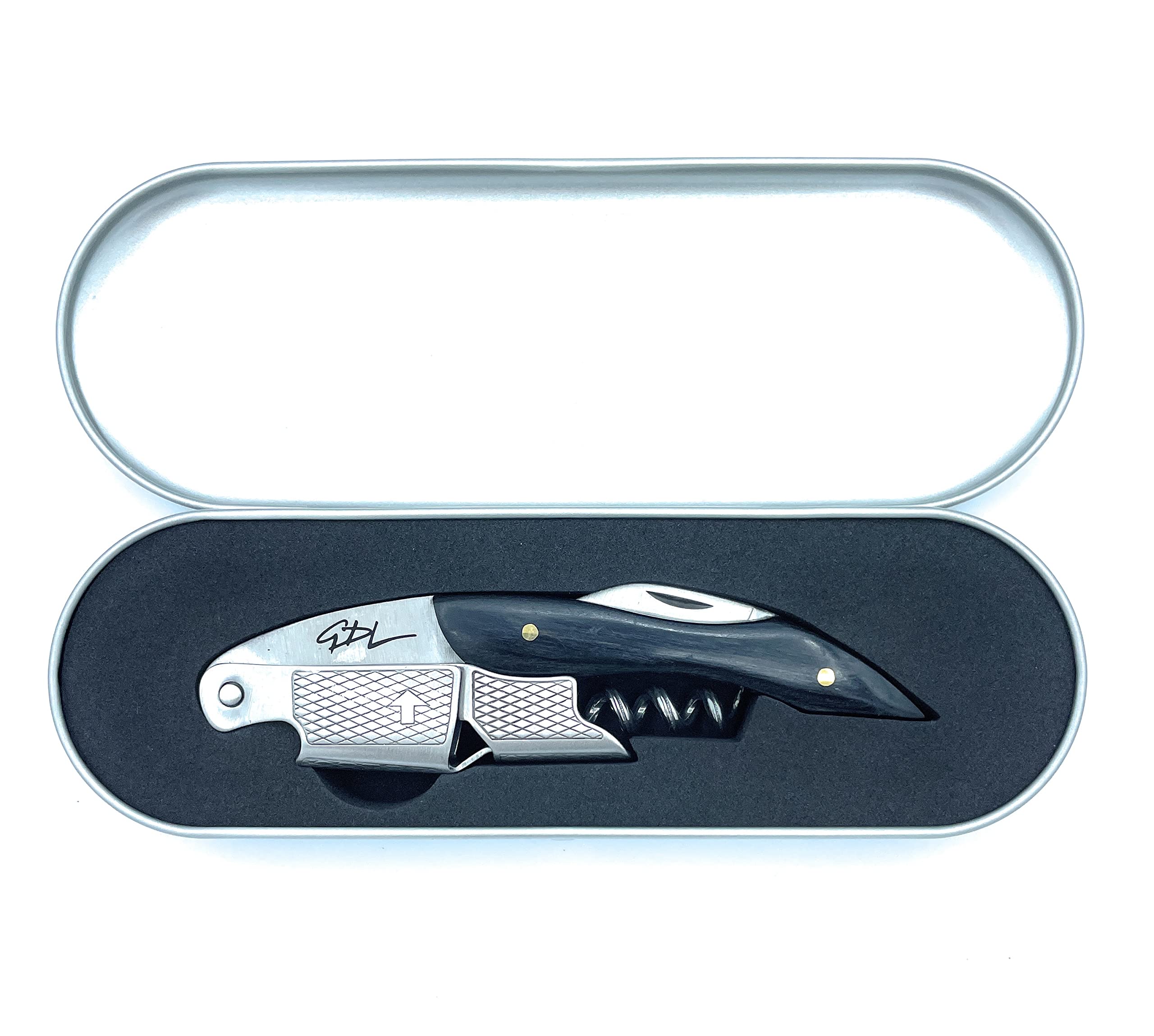 Cavatappi Professionale In Acciaio Inox Con Manico Legno - Elegante, Compatto, Con Scatola Rigida - Foto 6