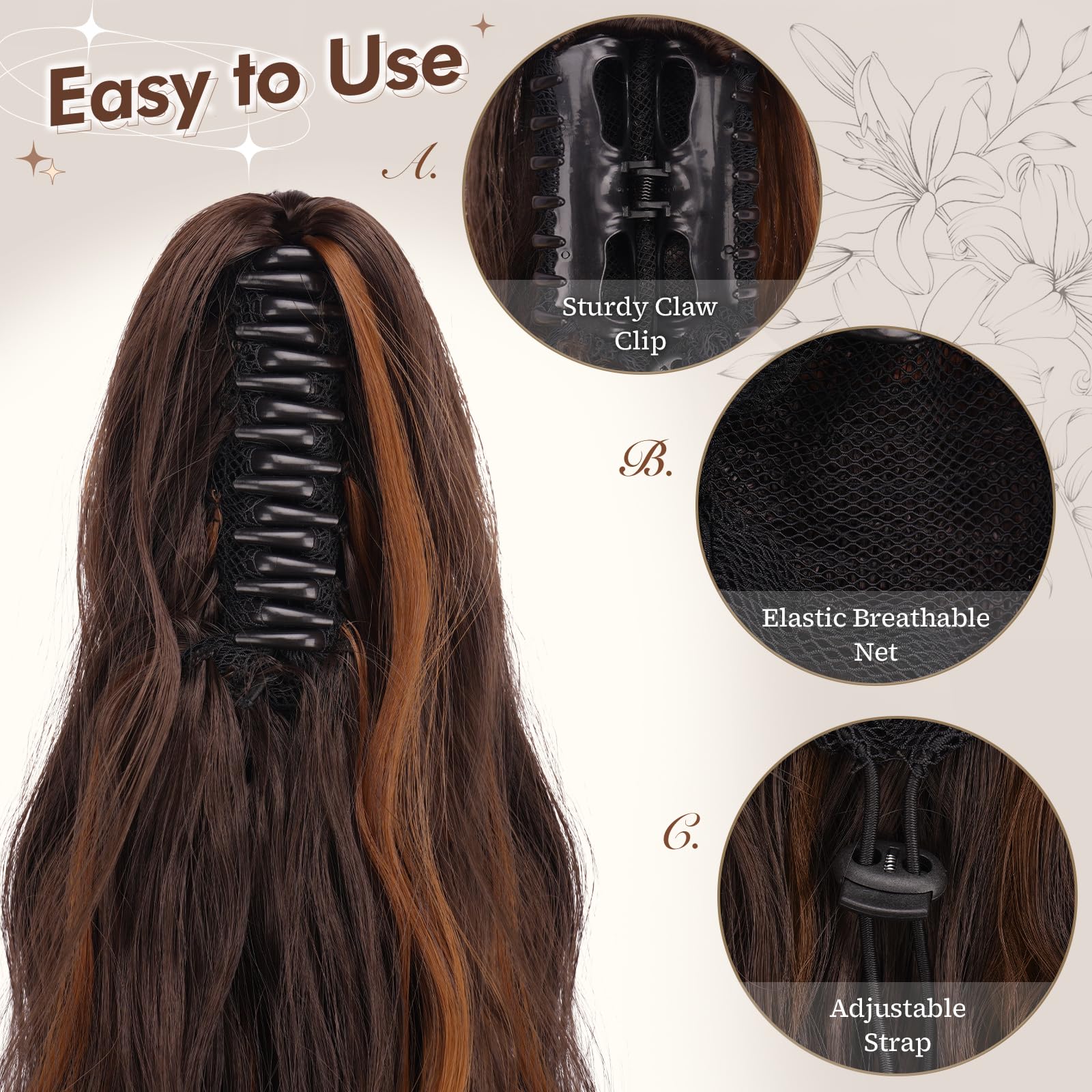 FESHFEN Ponytail Extensions - Image 3