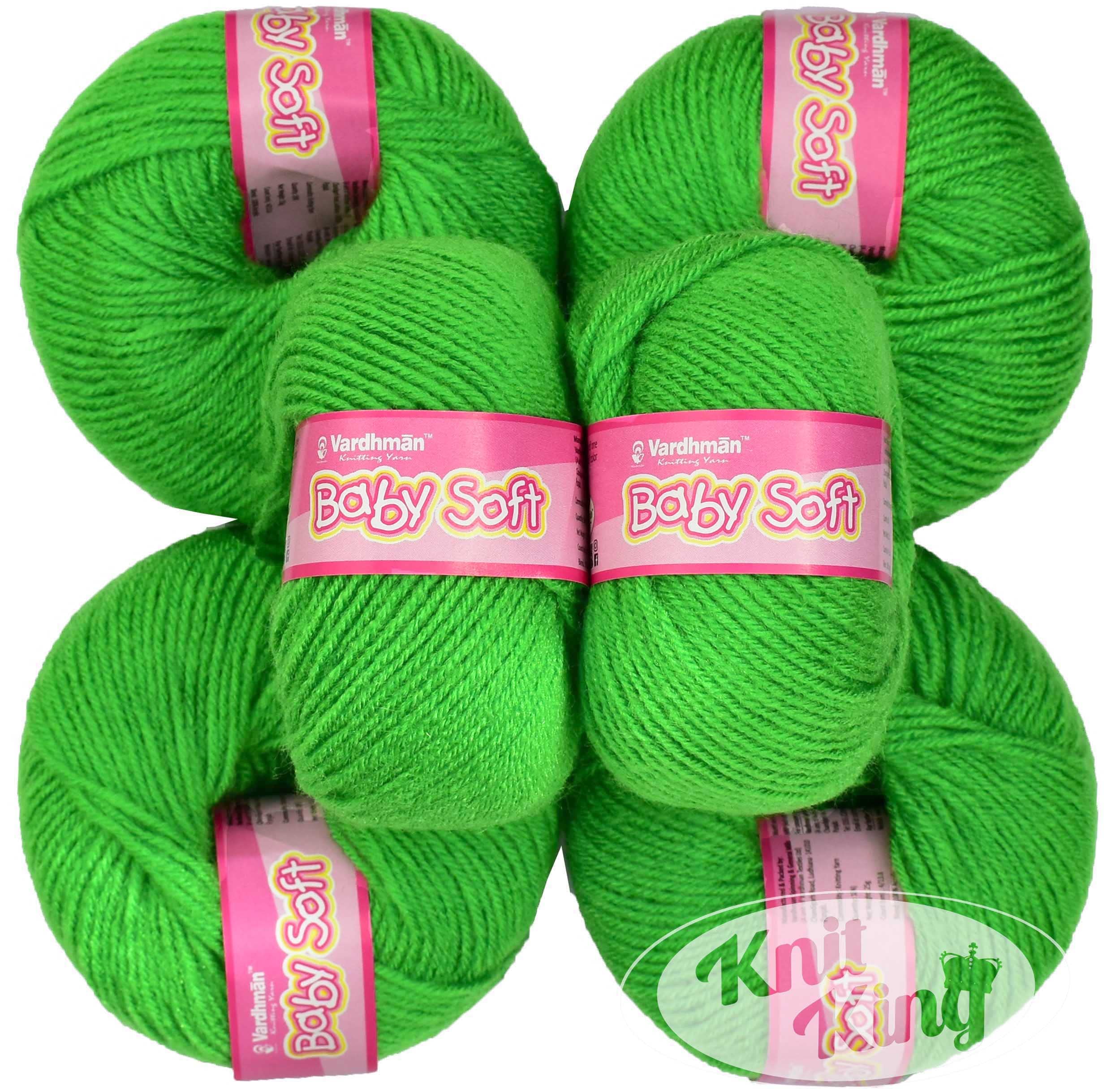 KNIT KING 100% Acrylic Wool Parrot Green (10 pc) Baby_Soft Wool Ball Hand Knitting Wool/Art Craft Soft Fingering Crochet Hook Yarn, Needle Knitting Yarn Threa QF (B09W9T9FLC) Amazon Price History, Amazon Price Tracker
