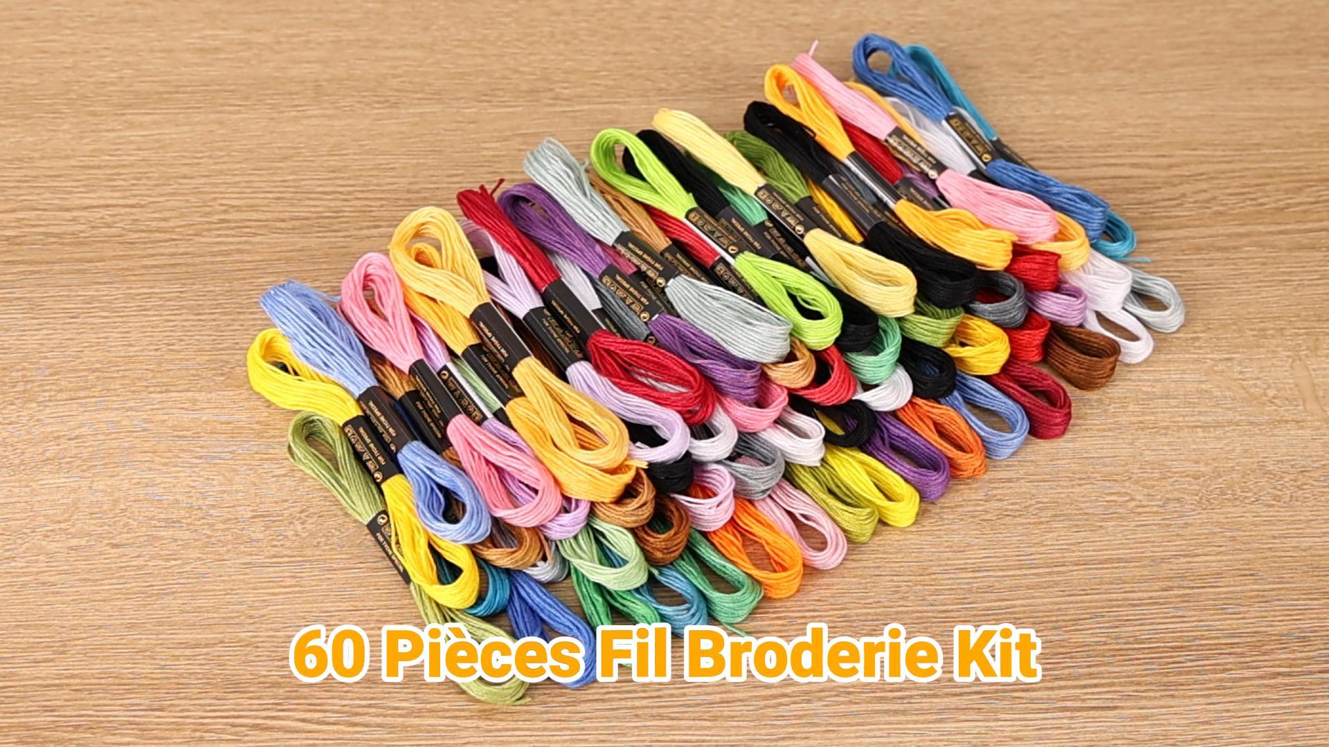 Magrimaxio Kit 100 Couleurs Fils Bracelet Brésilien – 8 M Par Écheveau, Coton 6 Brins, Aiguilles & Accessoires, Idéal Point De Croix & Loisirs Créatifs