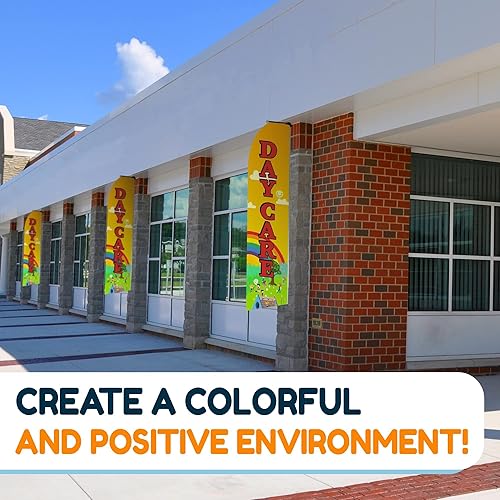 Miniatura 7 de Banderas combinadas de preescolar  ahora inscribiendo letras rojas con postes