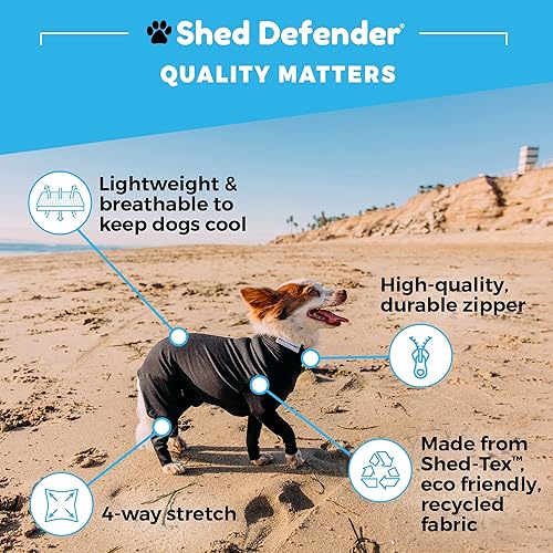 Miniatura 6 de Shed Defender Mameluco deportivo para perro para cobertizo, visto en Shark Tank, ligero y transpirable, body para perros, overol para mascotas,