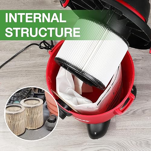 Miniatura 6 de Shop-Vac Filtro de cartucho de repuesto 90304/90344, se adapta a la mayoría de aspiradoras Shop-Vac Dry de 5 galones o más, original, reutilizable,