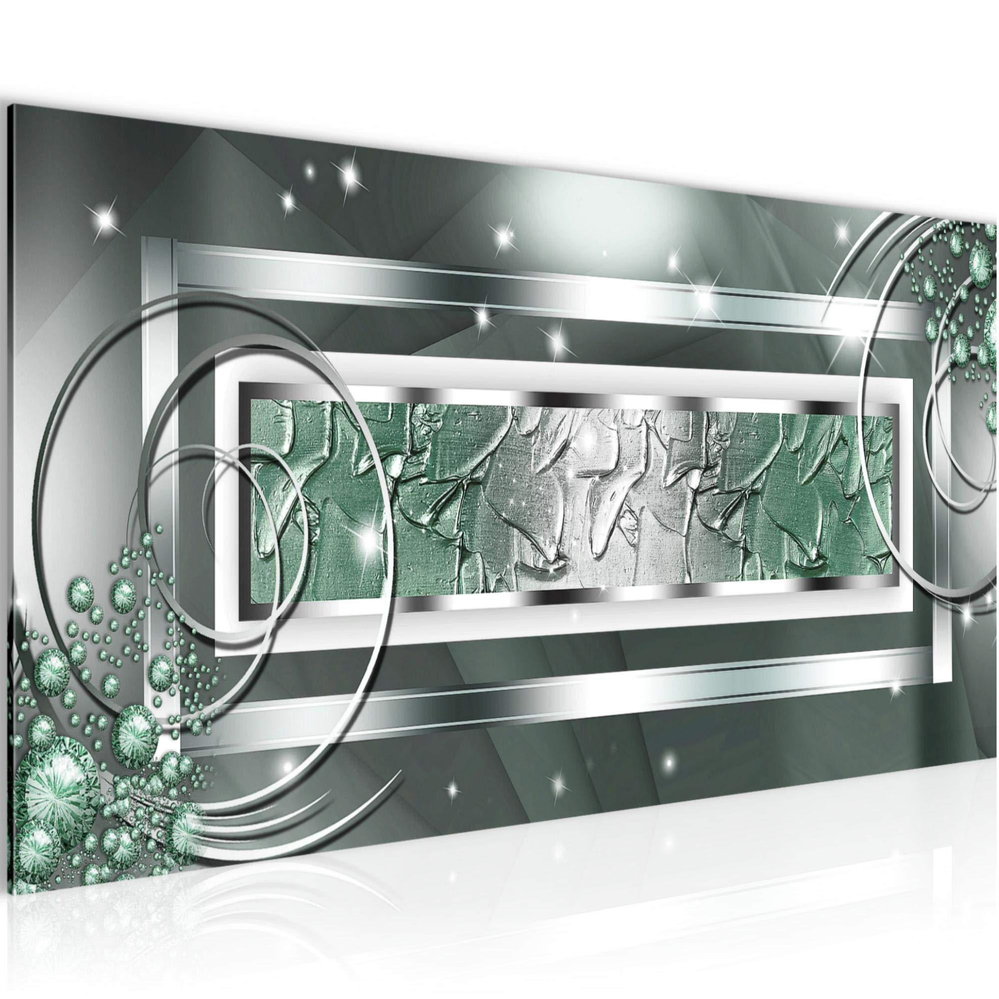 Runa Art C Wall Pictures Abstract Modern Non-Woven Anvas Living Room Hall Diamond Gray Green 108012