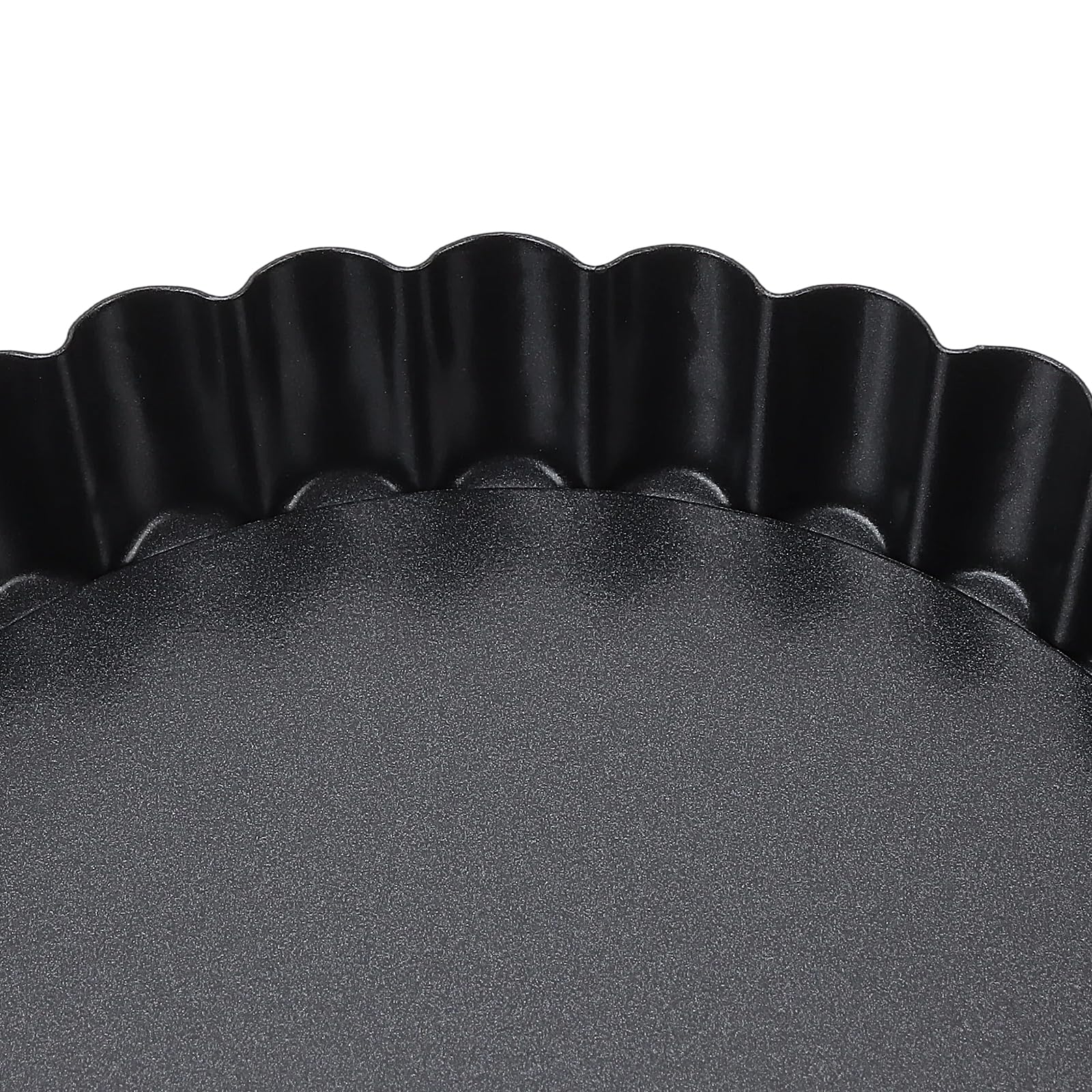 JEUIHAU 16 mini teglie da 12 cm, antiaderenti in acciaio al carbonio con base allentata, teglie rotonde scanalate per cuocere quiche, flan, cheesecake