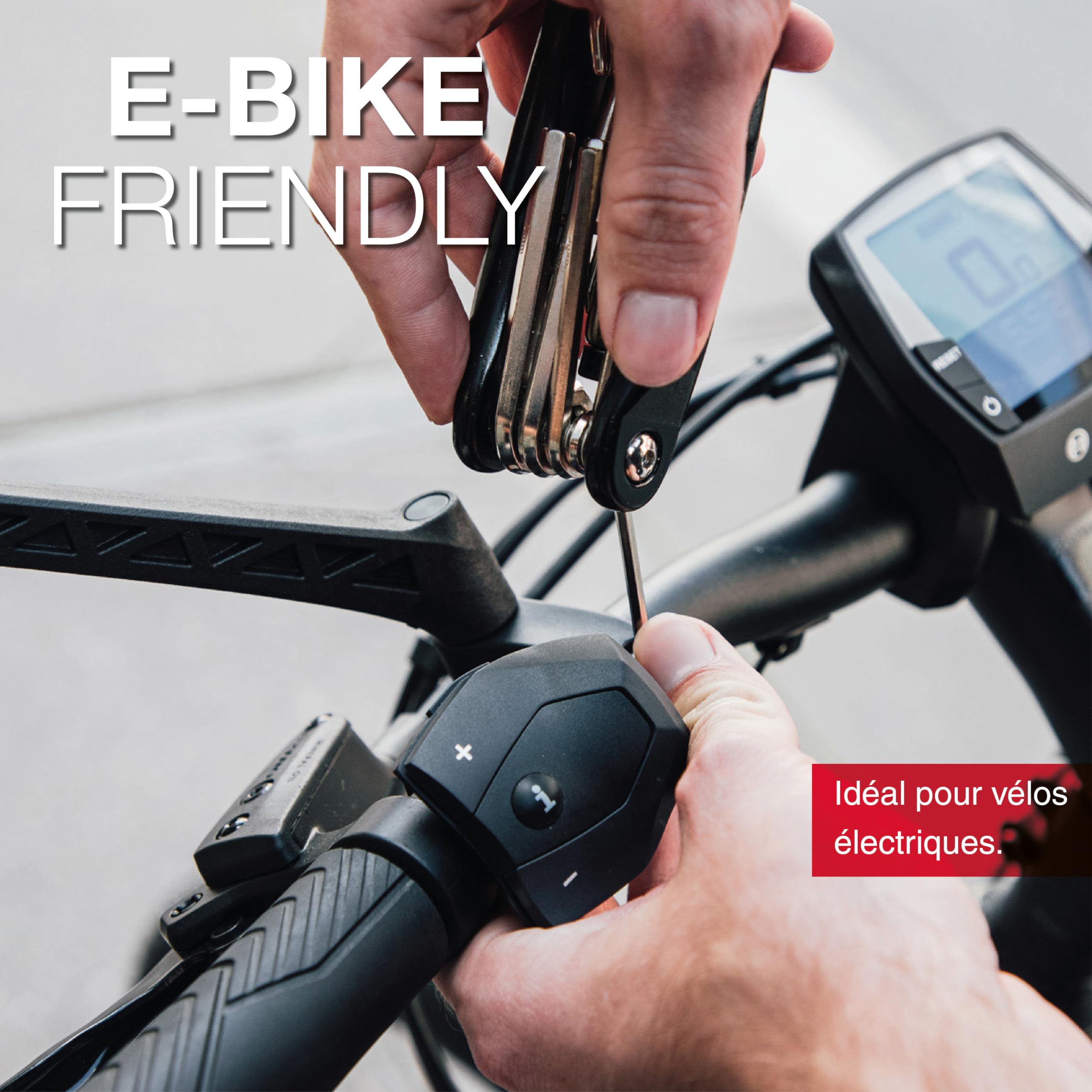 ZEFAL Espion E80 Gauche - Retroviseur Velo Electrique - Accessoire Velo Electrique Pour Améliorer la Visibilité - Montage Guidon - 146 g - 80 cm2 - Fabriqué en France, Noir