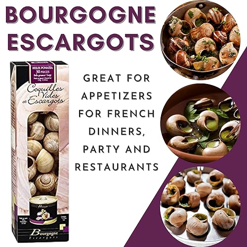 Miniatura 2 de Bourgogne Escargot s Juego de Escargot Francés Borgoña - 24 Conchas de Caracol y Caracol Sin Adjuntar