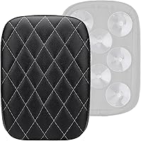 Vista 9 de LKV Asiento de pessenger de motocicleta de 10.63 ″ - Almohadilla trasera de cuero con 6 ventosas para asiento de motocicleta para Harley Dyna