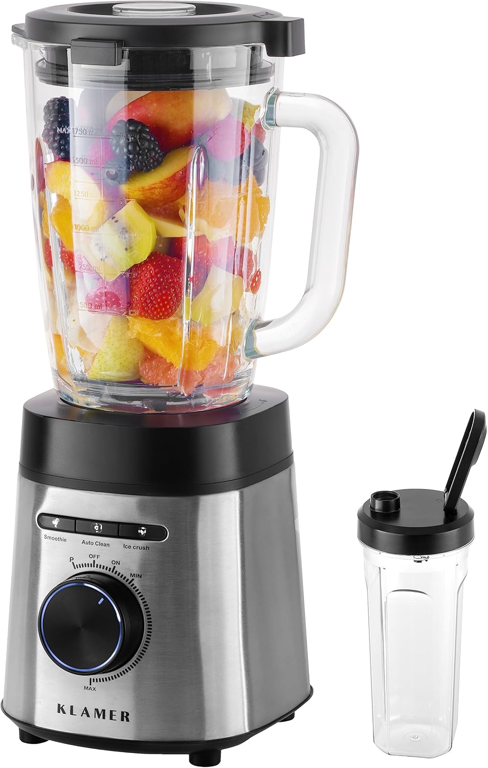 Amazon.de KLAMER Standmixer, 1,75 L Glasbehälter, Elektrischer Mixer