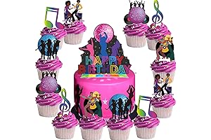 25 Pcs Disco Cake Topper for Birthday Party Decoration