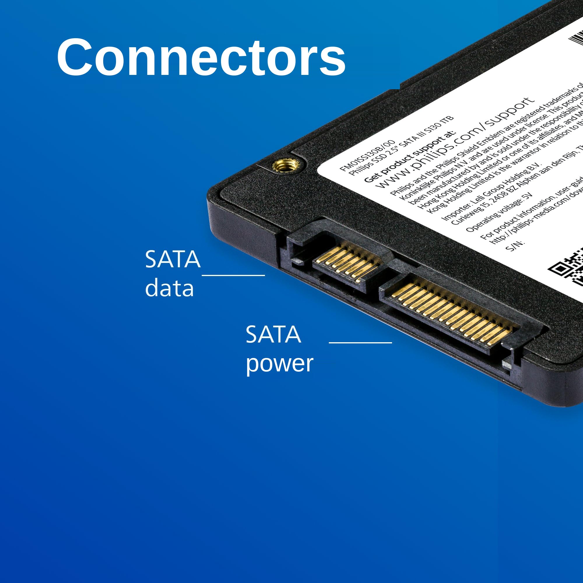 Philips SSD Interno de 2,5 Pulgadas, SATA III, 500 GB, S130 Ultra Speed, Velocidad de Lectura de hasta 550 MB/s
