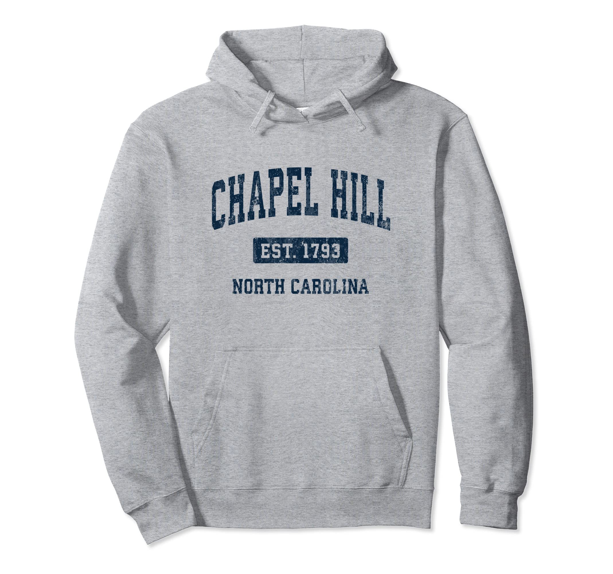 Chapel Hill North Carolina NC Vintage Athletic Sports Design Pullover Hoodie
