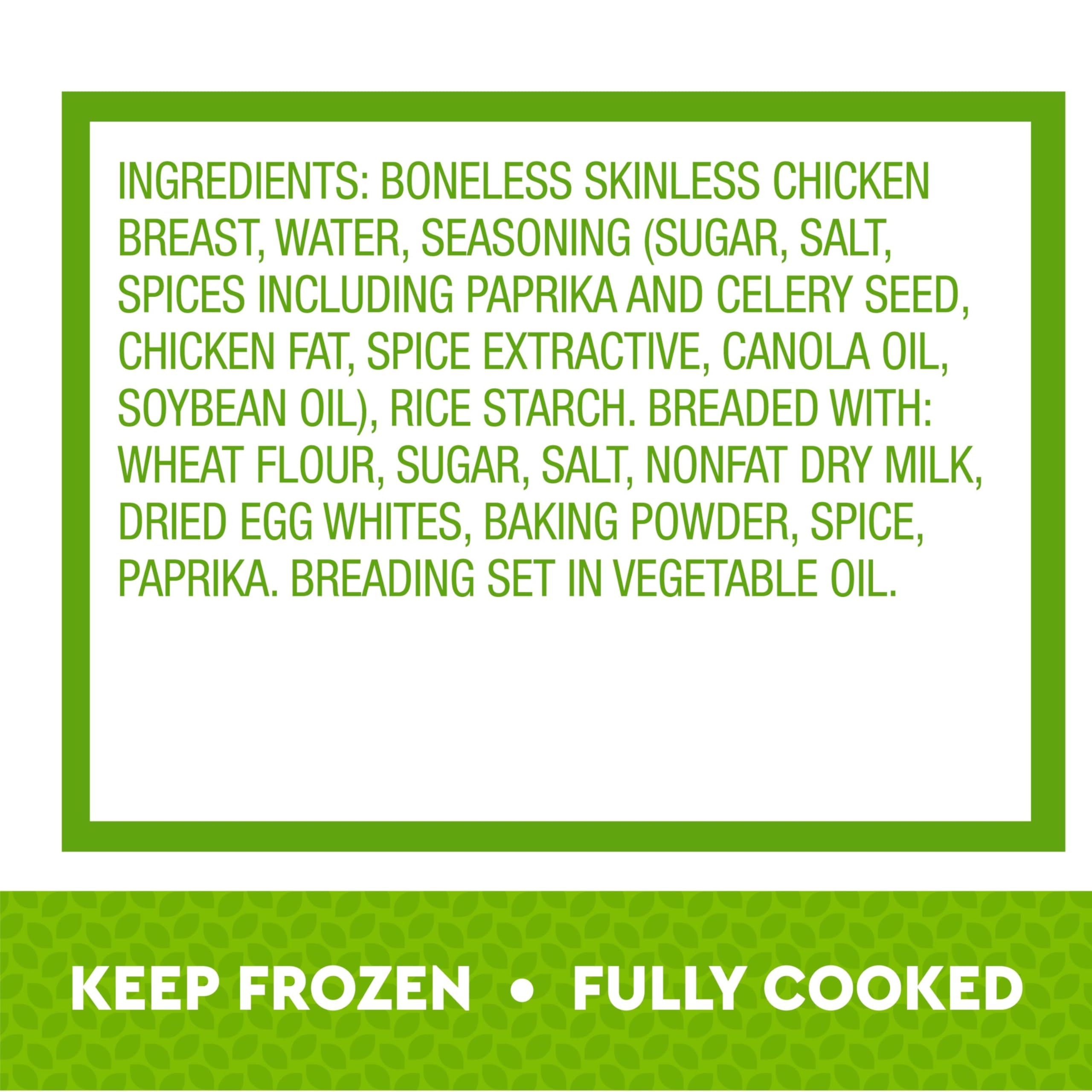 Just Bare Chicken Lightly Breaded Chicken Breast Fillets Fully Cooked 16 G Protein Frozen 1 5 LB — view 6