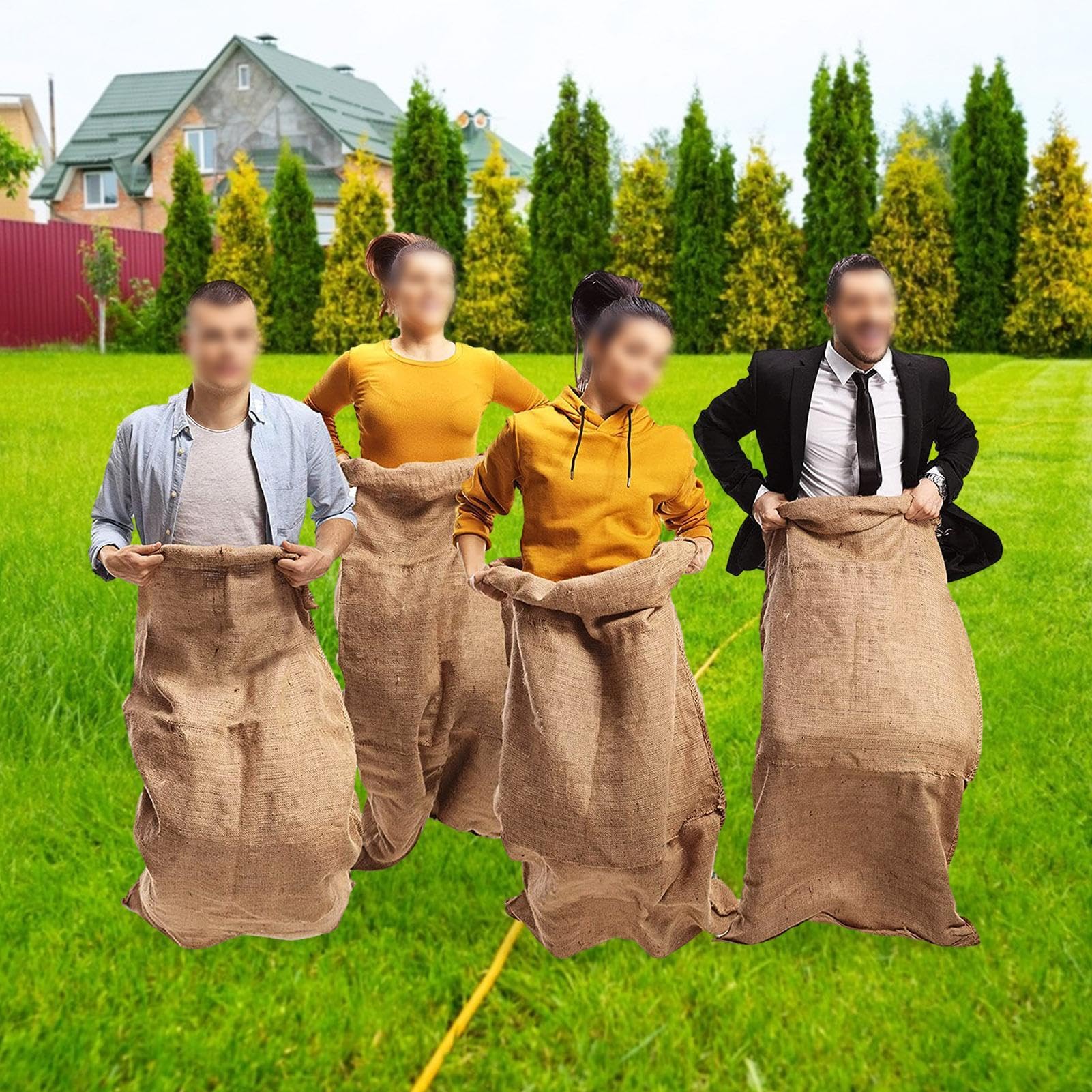 Haltbar Känguru Springsack - Kartoffelsack Renntaschen, Outdoor Spiele Gartenspiele Für Kinder Erwachsene Sackhüpfen Säcke Outdoor Spielset Für Partys Sportfeste Kindergarten