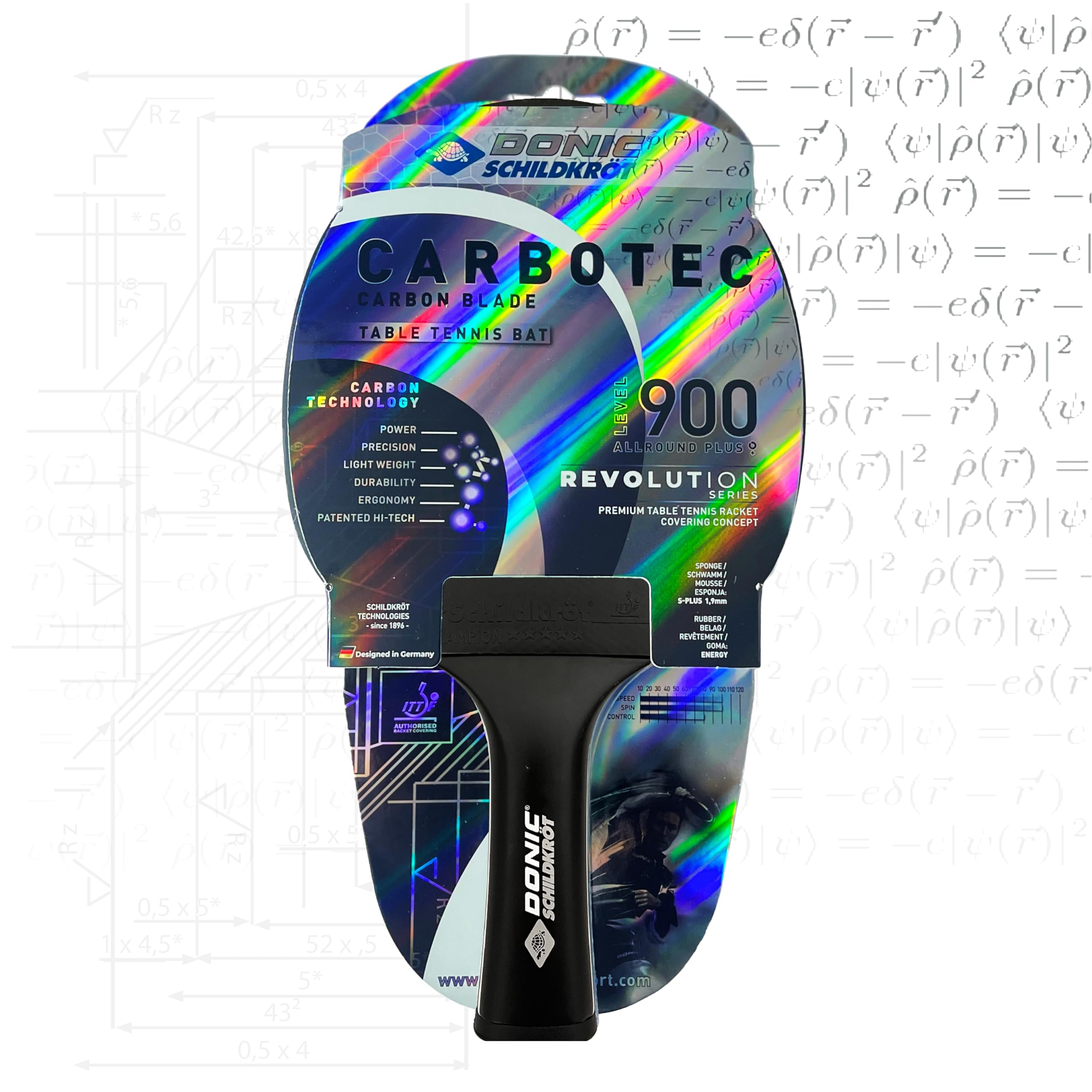 Schildkröt Rakieta do tenisa stołowego CarboTec 900, wklęsła