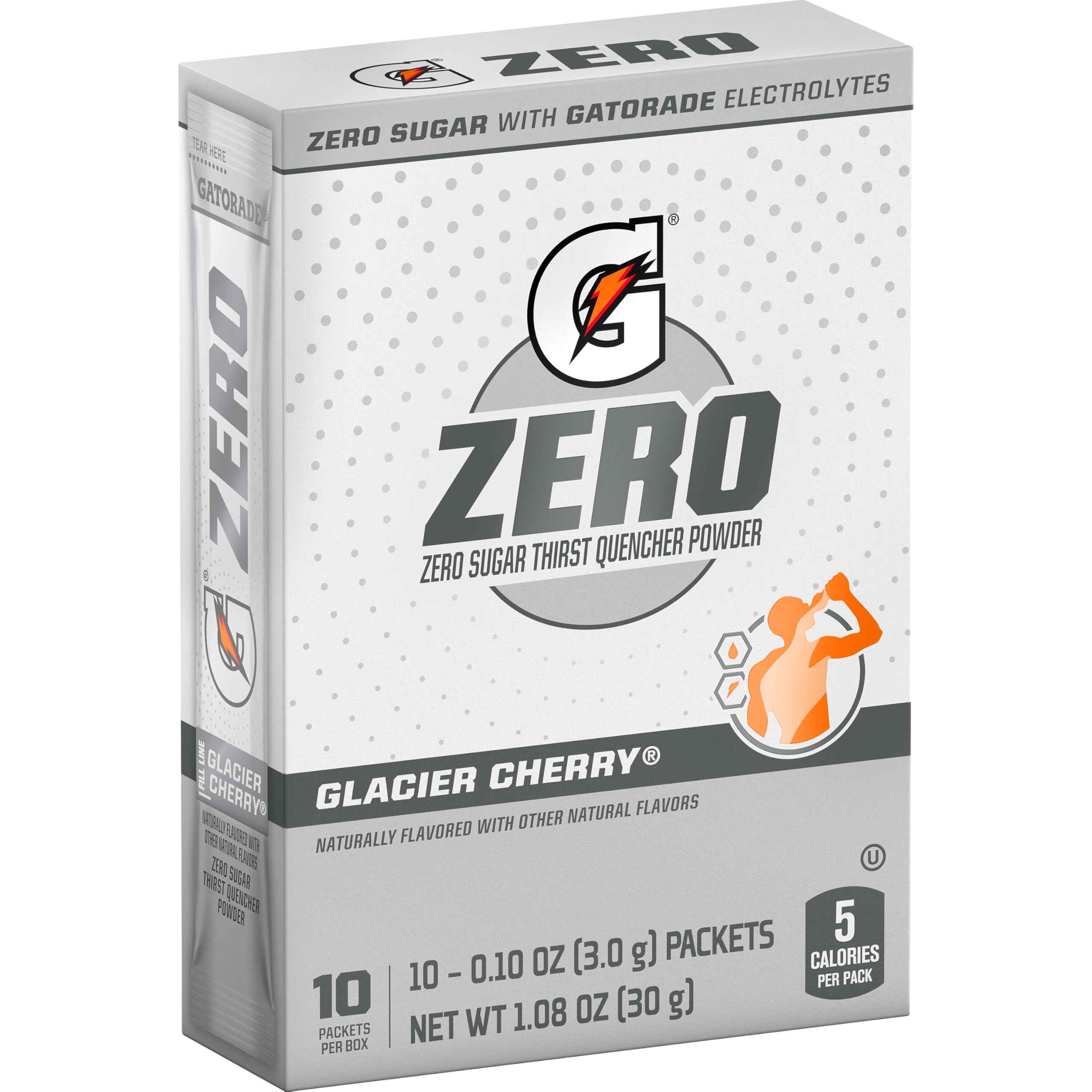 G Zero Powder Packets Glacier Cherry 1.08oz 10ct