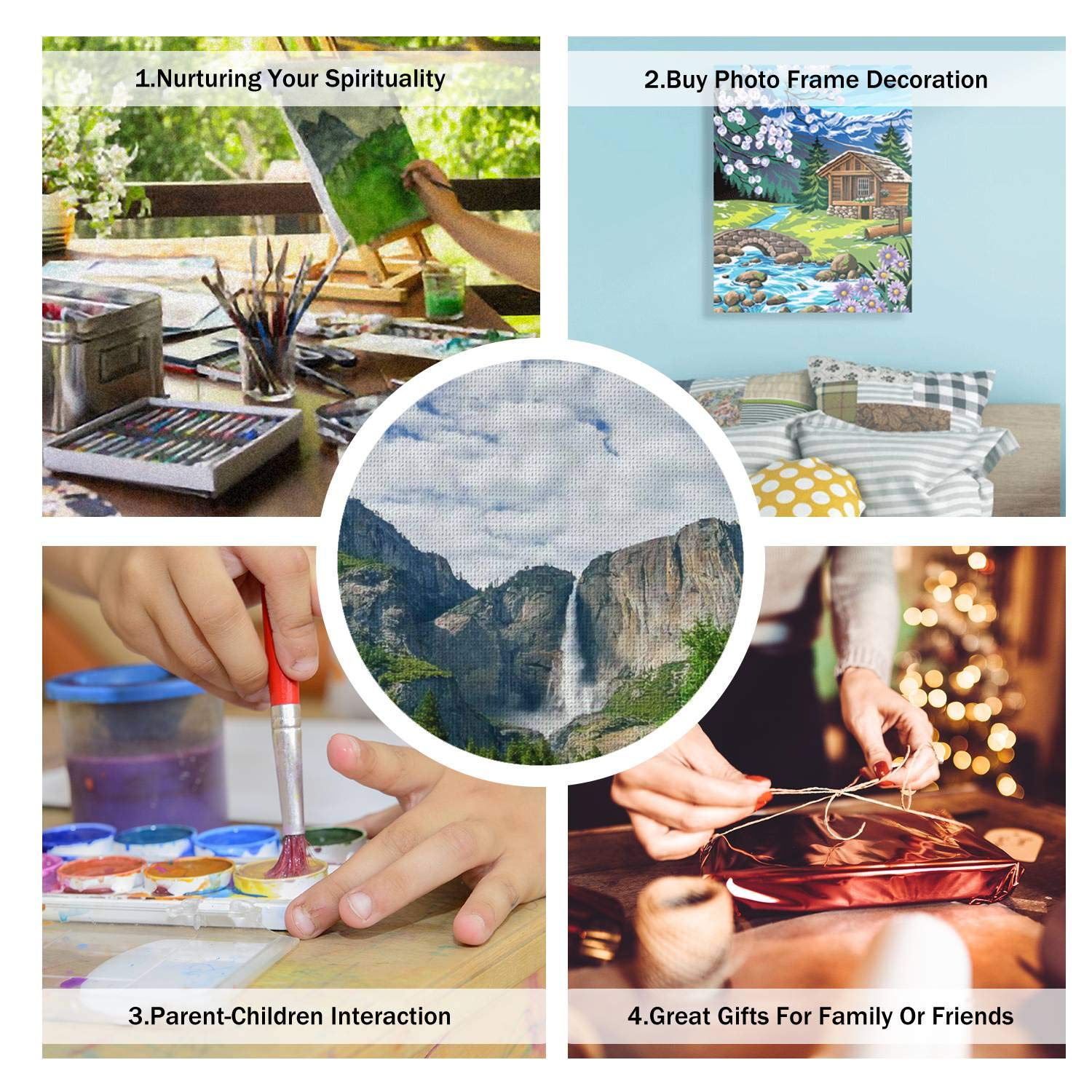 YEESAM ART Paint By Numbers For Adults Beginners Eagle Sunset